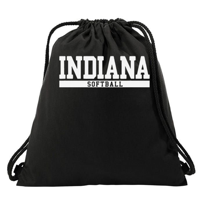 Indiana Softball Drawstring Bag