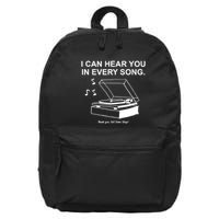 Ithinkihatemyself Store I Can Hear You In Every Song Limited 16 in Basic Backpack