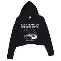 Ithinkihatemyself Store I Can Hear You In Every Song Limited Crop Fleece Hoodie
