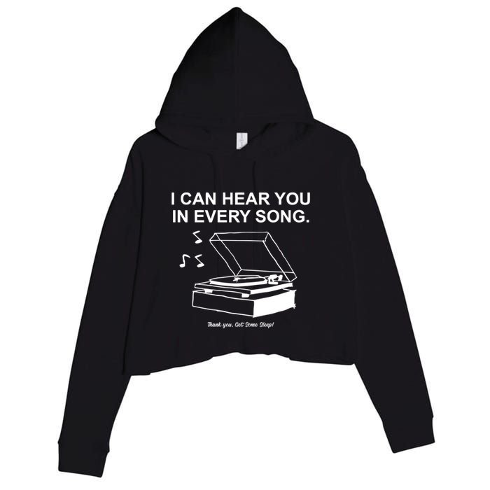 Ithinkihatemyself Store I Can Hear You In Every Song Limited Crop Fleece Hoodie