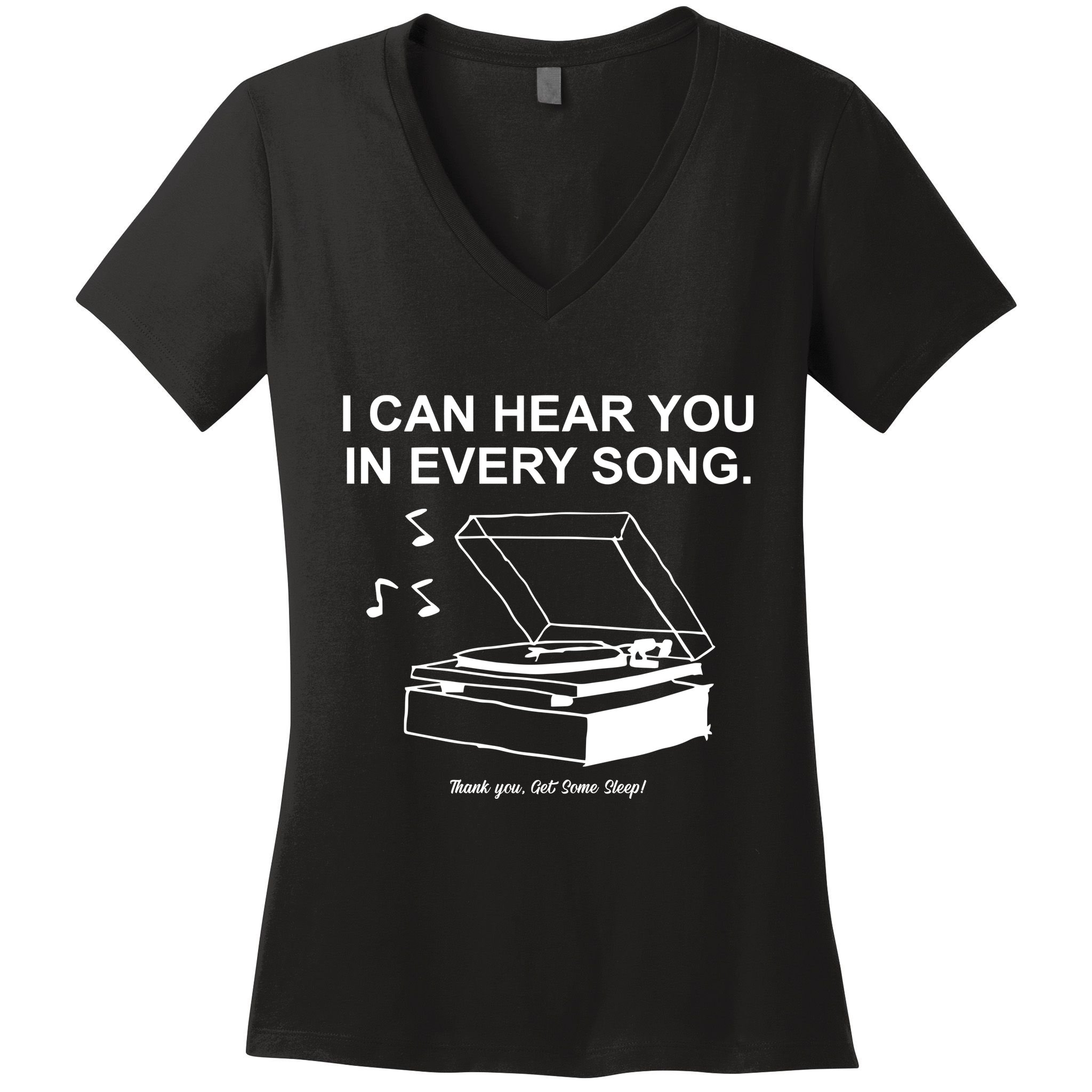 Ithinkihatemyself Store I Can Hear You In Every Song Limited Women's V-Neck T-Shirt