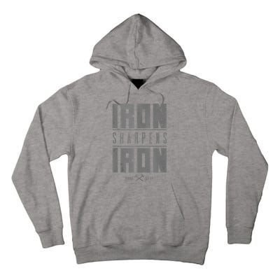 Iron Sharpens Iron Christian Bible Scripture Gym Tall Hoodie