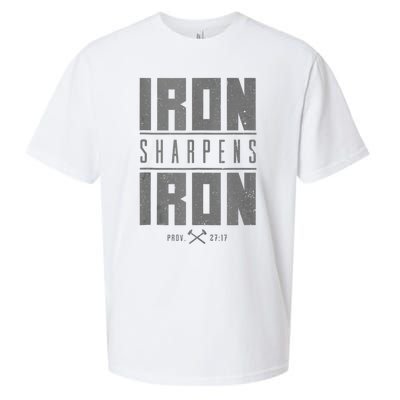 Iron Sharpens Iron Christian Bible Scripture Gym Sueded Cloud Jersey T-Shirt