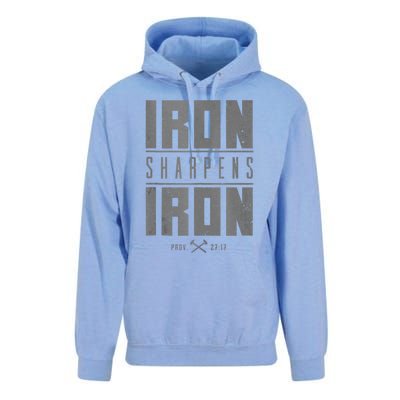 Iron Sharpens Iron Christian Bible Scripture Gym Unisex Surf Hoodie