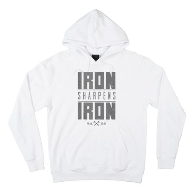 Iron Sharpens Iron Christian Bible Scripture Gym Hoodie