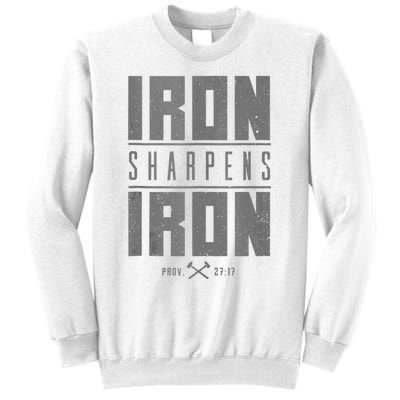 Iron Sharpens Iron Christian Bible Scripture Gym Sweatshirt