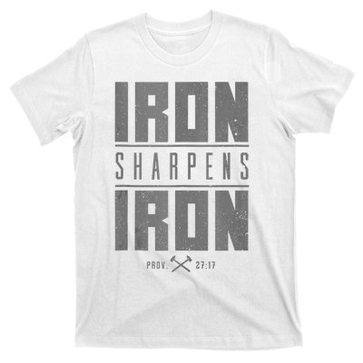 Iron Sharpens Iron Christian Bible Scripture Gym T-Shirt