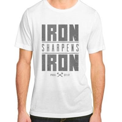 Iron Sharpens Iron Christian Bible Scripture Gym Adult ChromaSoft Performance T-Shirt