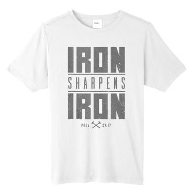 Iron Sharpens Iron Christian Bible Scripture Gym Tall Fusion ChromaSoft Performance T-Shirt