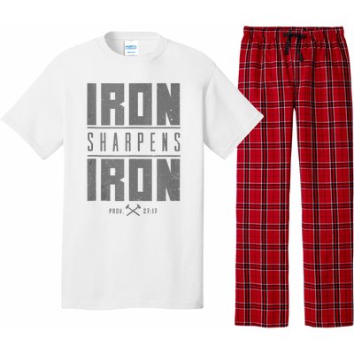 Iron Sharpens Iron Christian Bible Scripture Gym Pajama Set