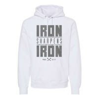 Iron Sharpens Iron Christian Bible Scripture Gym Premium Hoodie