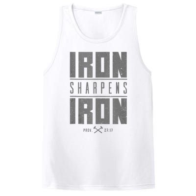 Iron Sharpens Iron Christian Bible Scripture Gym PosiCharge Competitor Tank