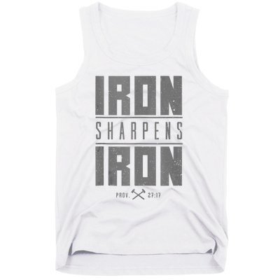 Iron Sharpens Iron Christian Bible Scripture Gym Tank Top