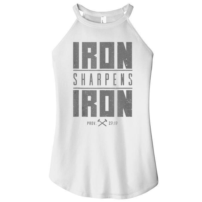 Iron Sharpens Iron Christian Bible Scripture Gym Women’s Perfect Tri Rocker Tank