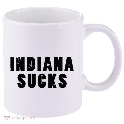 Indiana Sucks 11oz C Handle Ceramic Mug
