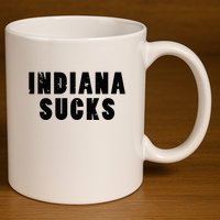 Indiana Sucks 11oz C Handle Ceramic Mug