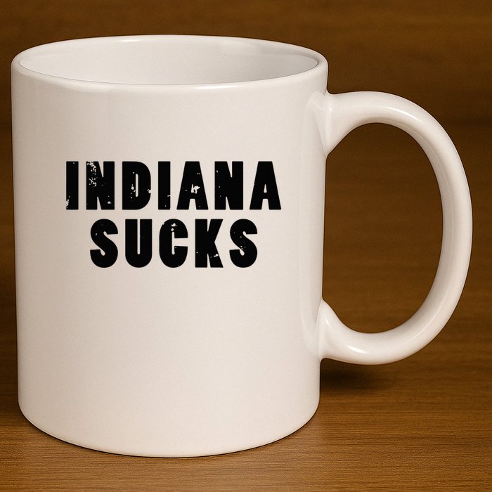 Indiana Sucks 11oz C Handle Ceramic Mug