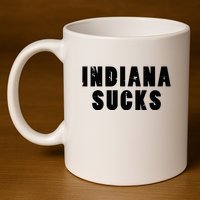 Indiana Sucks 11oz C Handle Ceramic Mug