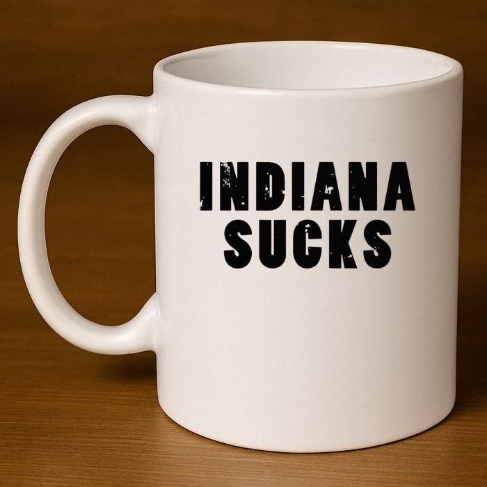 Indiana Sucks 11oz C Handle Ceramic Mug