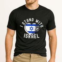 I Support Israel I Stand With Israel Heart Israeli Flag Cooling Performance Crew T-Shirt