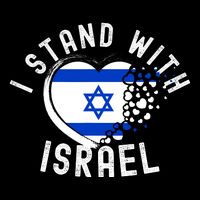 I Support Israel I Stand With Israel Heart Israeli Flag Cooling Performance Crew T-Shirt