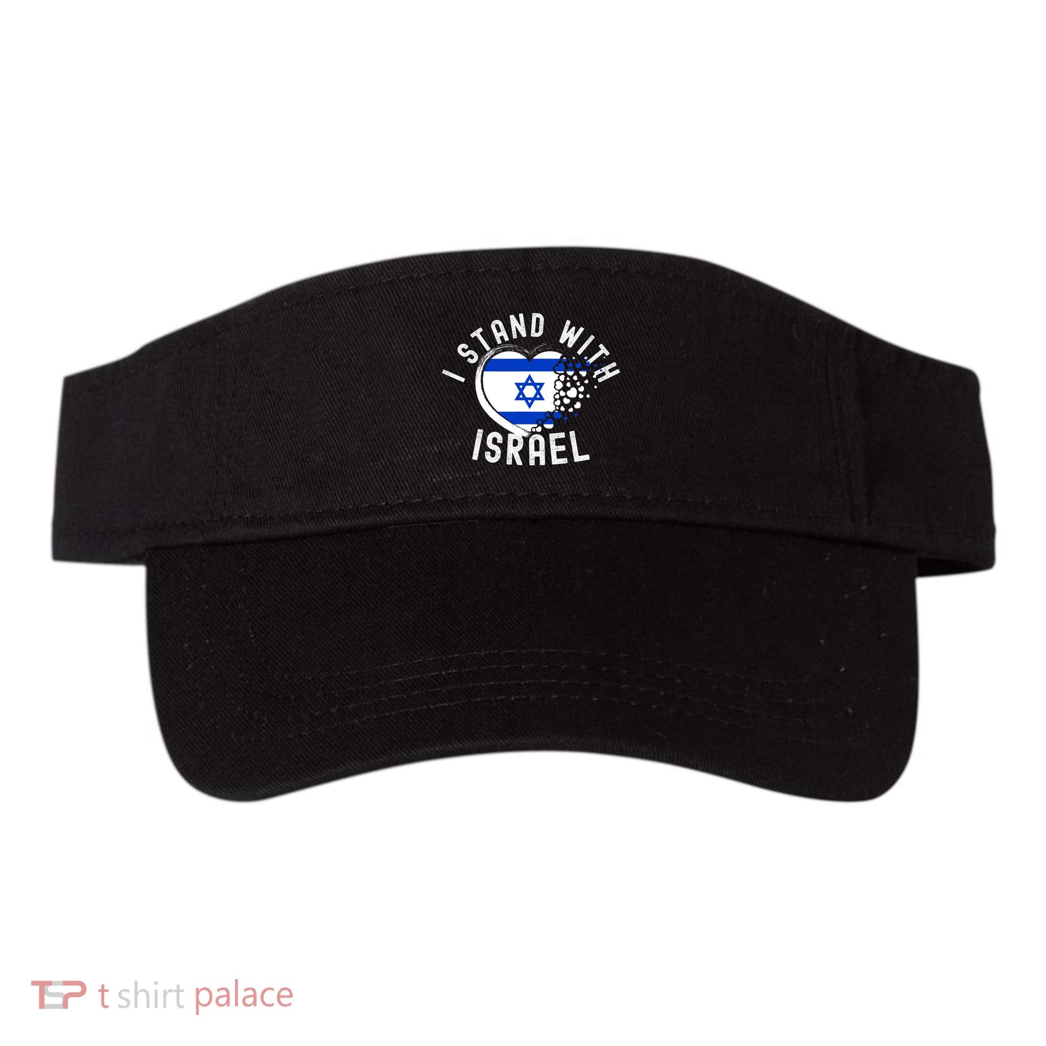 I Support Israel I Stand With Israel Heart Israeli Flag Visor