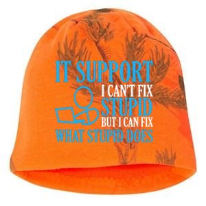 It Support I CanT Fix Stupid Design For Computer Techs Kati - Camo Knit Beanie