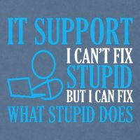 It Support I CanT Fix Stupid Design For Computer Techs Garment-Dyed Sweatshirt