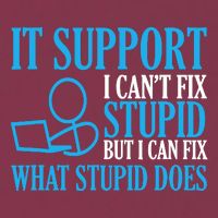 It Support I CanT Fix Stupid Design For Computer Techs 16oz Travel Tumbler