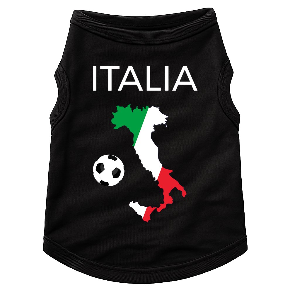 Italy Soccer Italia Forza Azzurri Italian Flag Long Sleeve Doggie Tank