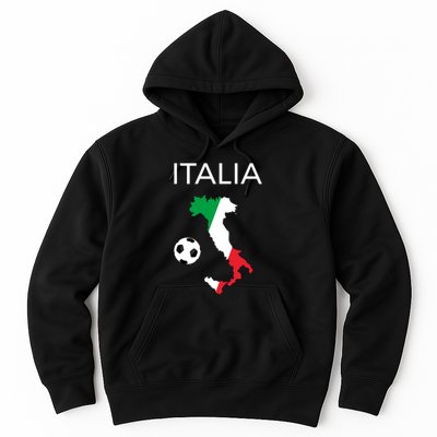 Italy Soccer Italia Forza Azzurri Italian Flag Long Sleeve Hoodie