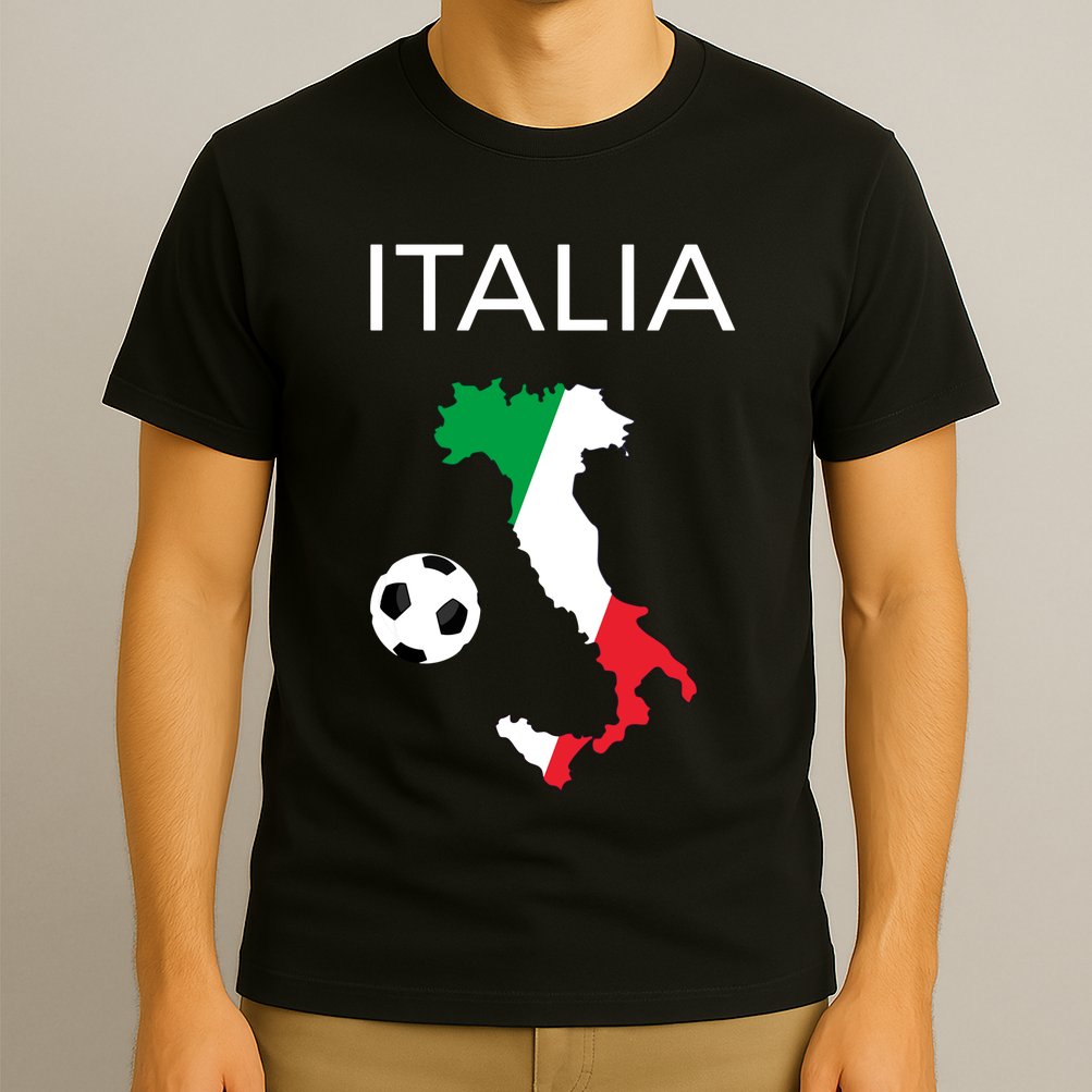 Italy Soccer Italia Forza Azzurri Italian Flag Long Sleeve T-Shirt