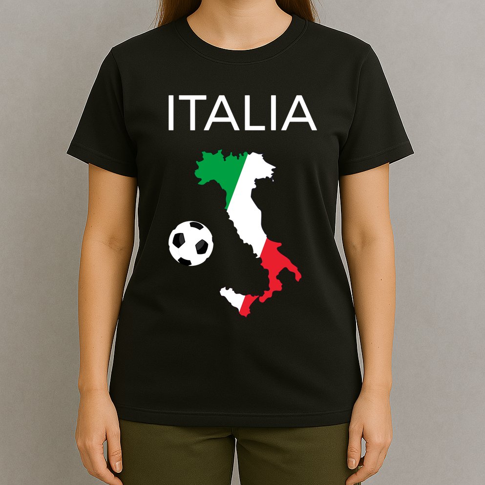 Italy Soccer Italia Forza Azzurri Italian Flag Long Sleeve T-Shirt