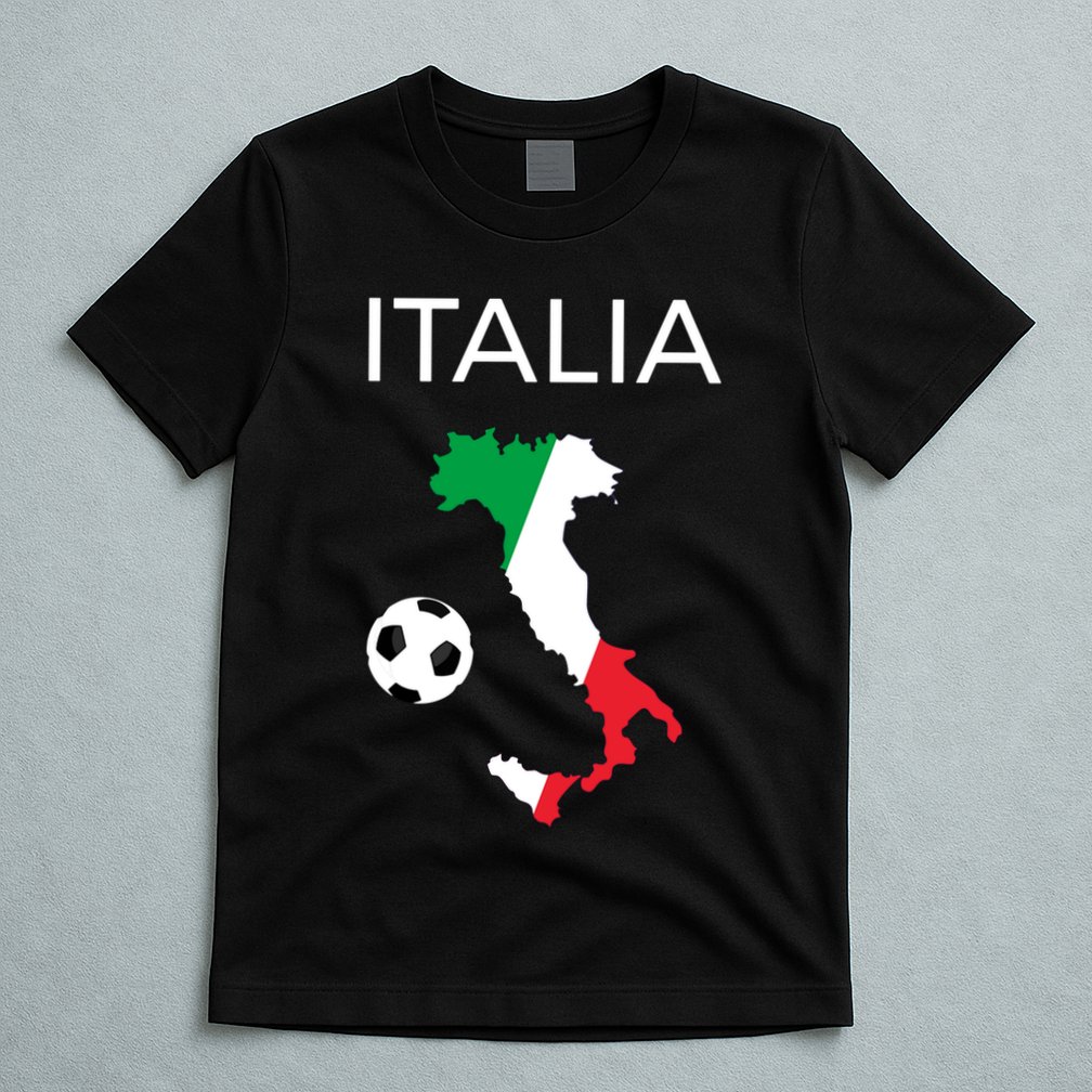 Italy Soccer Italia Forza Azzurri Italian Flag Long Sleeve T-Shirt