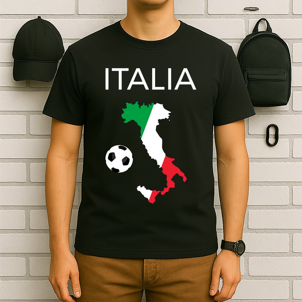 Italy Soccer Italia Forza Azzurri Italian Flag Long Sleeve T-Shirt