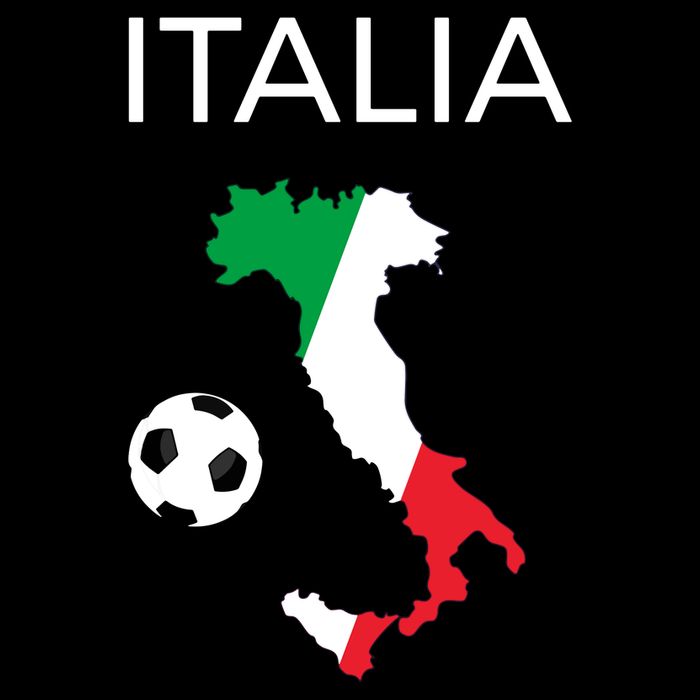 Italy Soccer Italia Forza Azzurri Italian Flag Long Sleeve T-Shirt