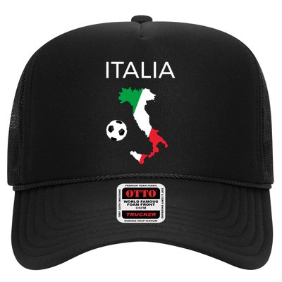 Italy Soccer Italia Forza Azzurri Italian Flag Long Sleeve Trucker Hat