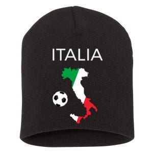 Italy Soccer Italia Forza Azzurri Italian Flag Long Sleeve Short Acrylic Beanie