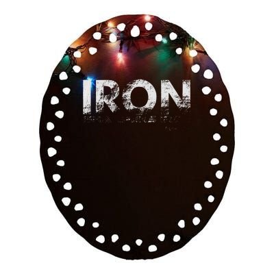 Iron Sharpens Iron Ceramic Oval Ornament