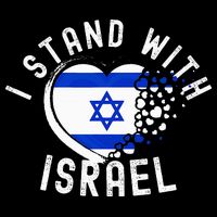 I Support Israel I Stand With Israel Heart Israeli Flag Cooling Performance Crew T-Shirt