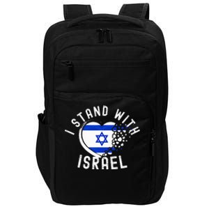 I Support Israel I Stand With Israel Heart Israeli Flag Impact Tech Backpack