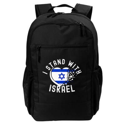 I Support Israel I Stand With Israel Heart Israeli Flag Backpack