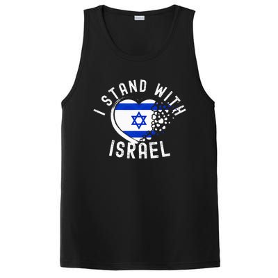 I Support Israel I Stand With Israel Heart Israeli Flag PosiCharge Competitor Tank