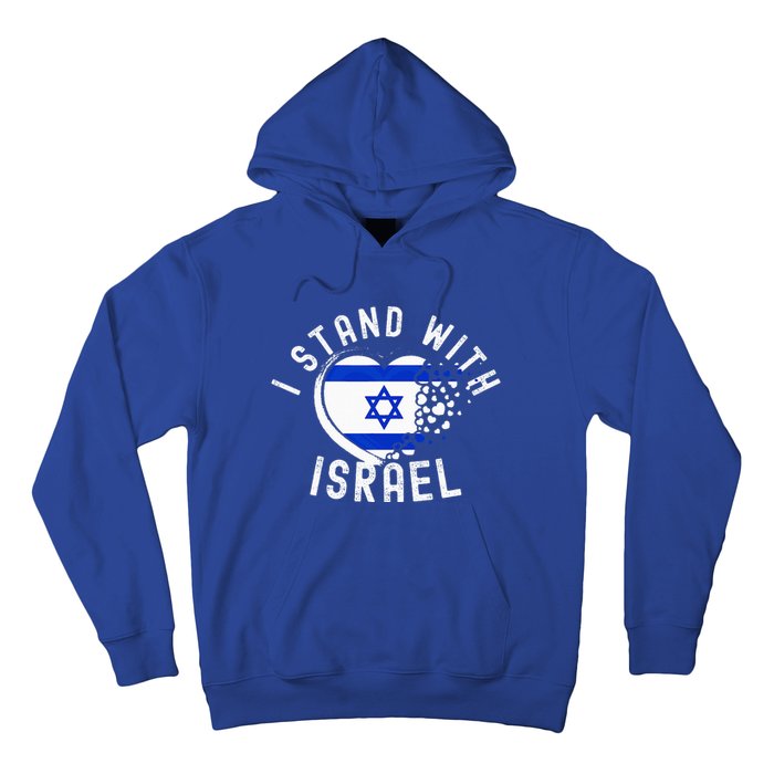 I Support Israel I Stand With Israel Heart Israeli Flag Hoodie