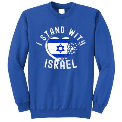 I Support Israel I Stand With Israel Heart Israeli Flag Sweatshirt