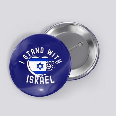 I Support Israel I Stand With Israel Heart Israeli Flag Button