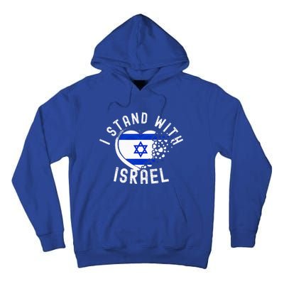 I Support Israel I Stand With Israel Heart Israeli Flag Tall Hoodie