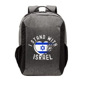 I Support Israel I Stand With Israel Heart Israeli Flag Vector Backpack