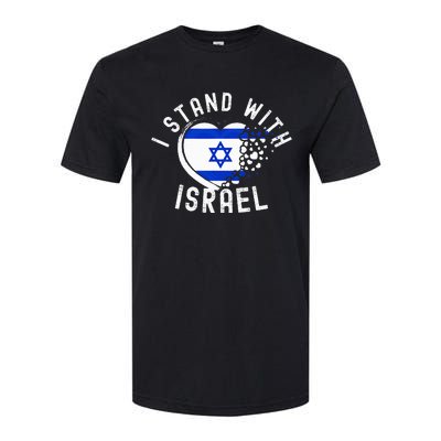 I Support Israel I Stand With Israel Heart Israeli Flag Softstyle® CVC T-Shirt