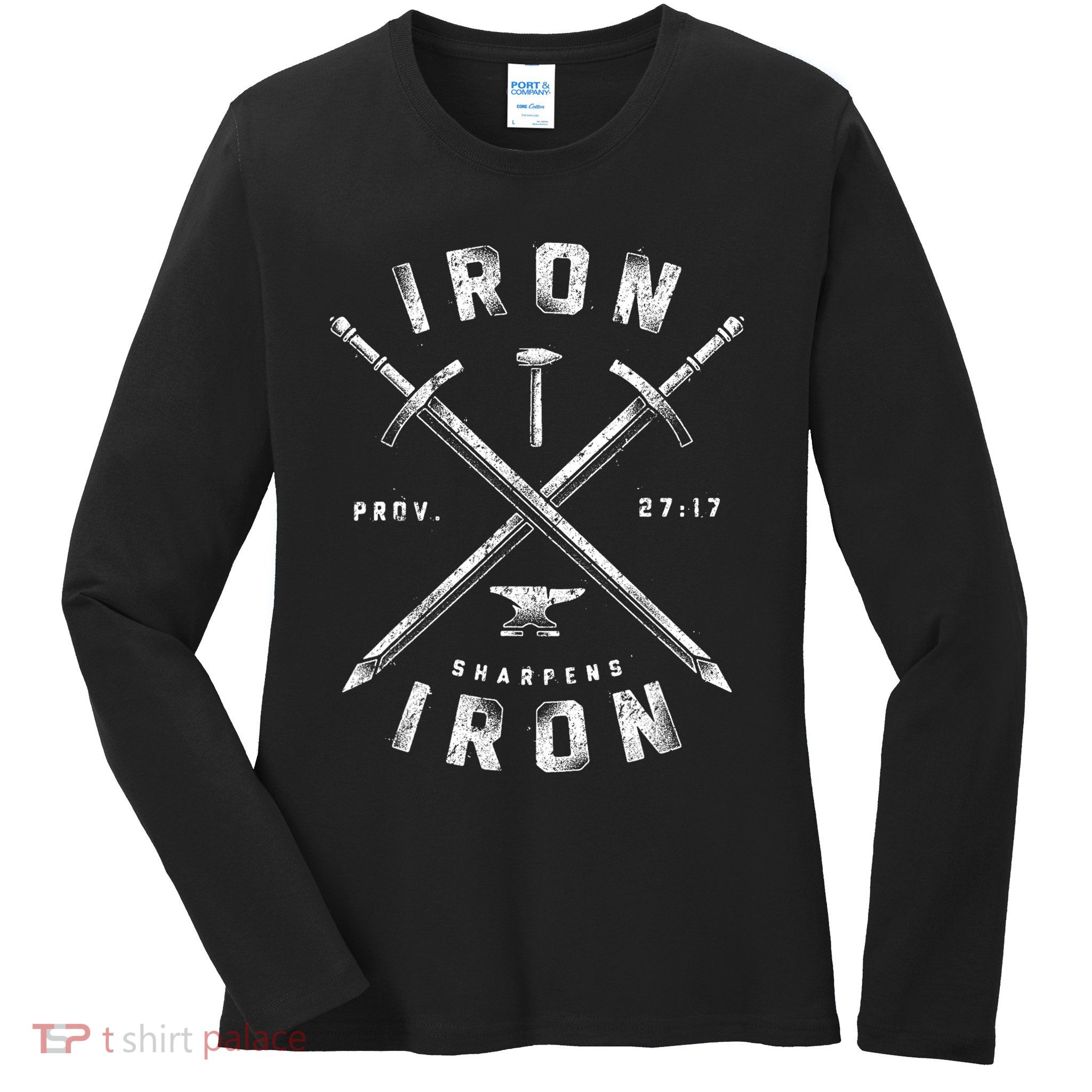 Iron Sharpens Iron Men Women Athletic Ladies Long Sleeve Shirt